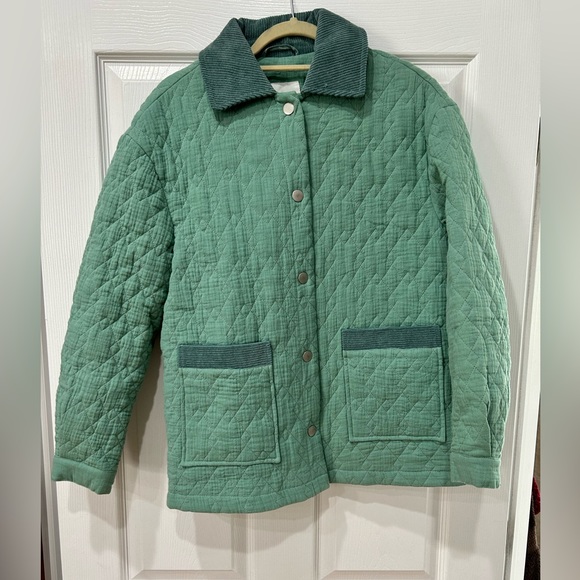 Avec Les Filles Size XS / S • Quilted Corduroy Collar Jacket Coat fully lined. - Picture 2 of 7